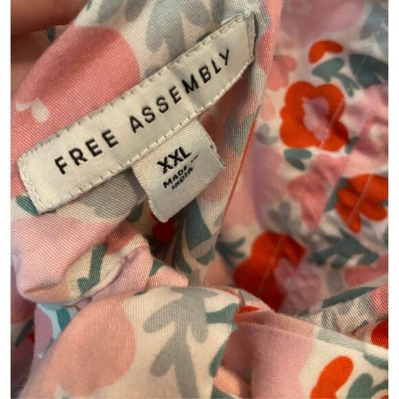 Free Assembly Women's Floral Tiered Midi Dress with Tie Back Size XXL - Picture 8 of 15